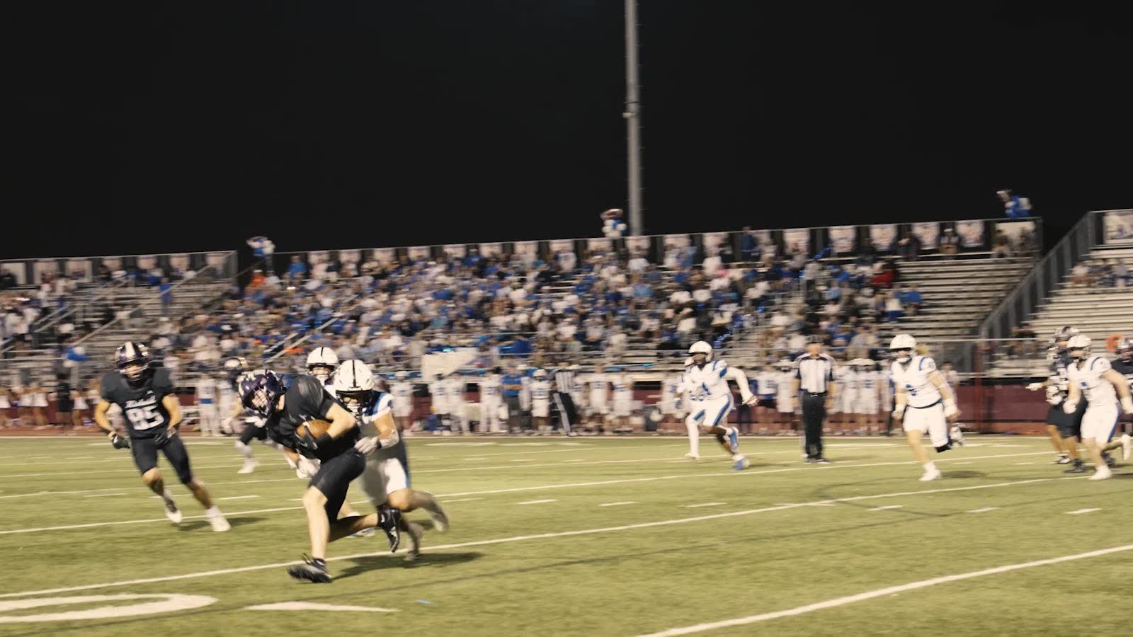 Friday night football under stadium lights